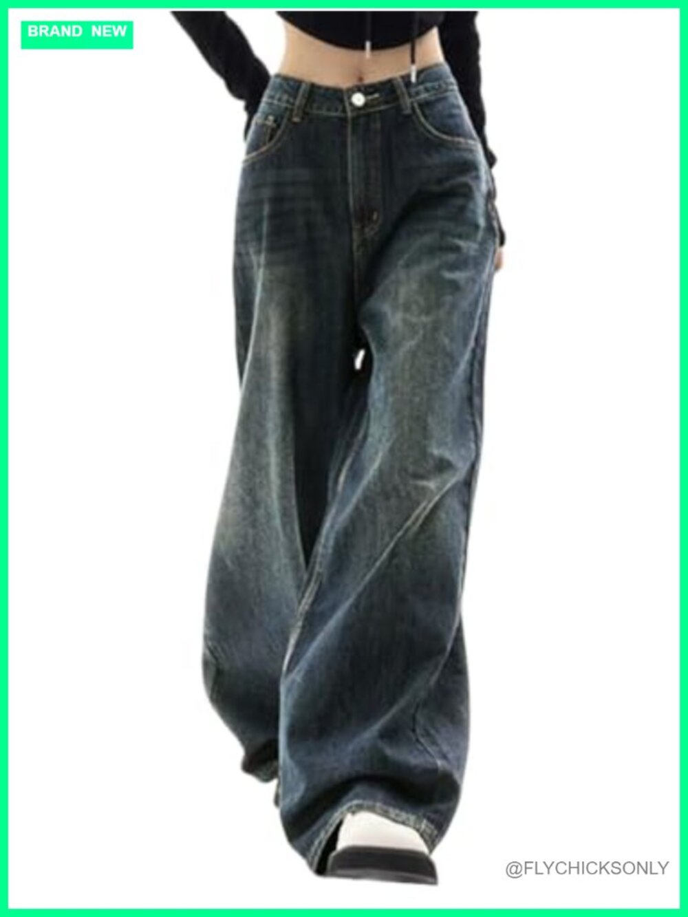 Wide Leg Boyfriend Jeans High Waist Baggy Denim Pants Streetwear Y2K